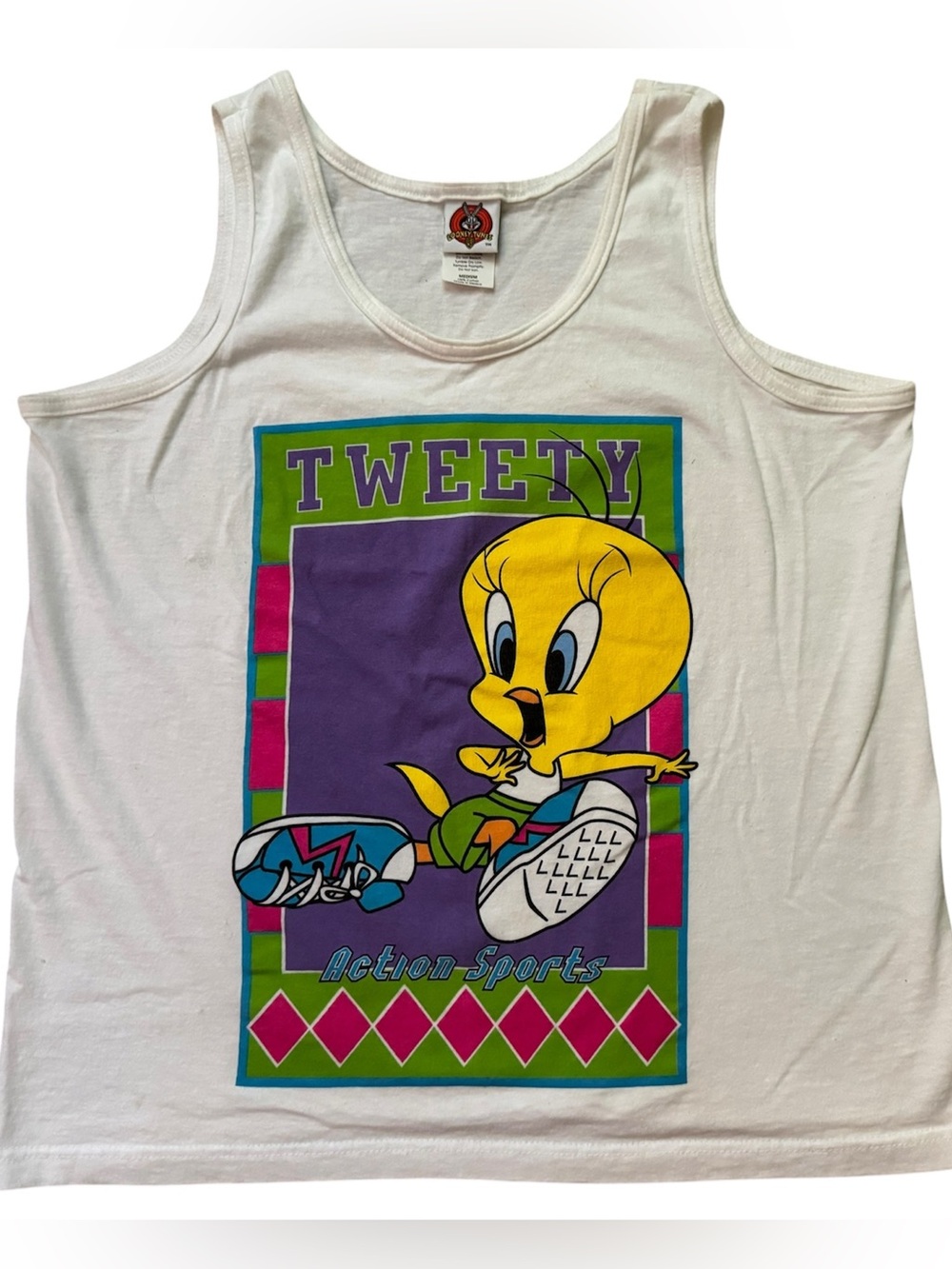 Vintage 90s Tweety Bird Looney Tunes Tank Top Medium